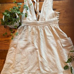 Cotton/Linen Apron Dress - Size 4